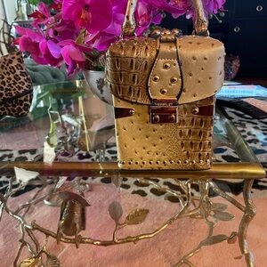 Gold Studded , Crocodile Embossed Mini Women's Bag